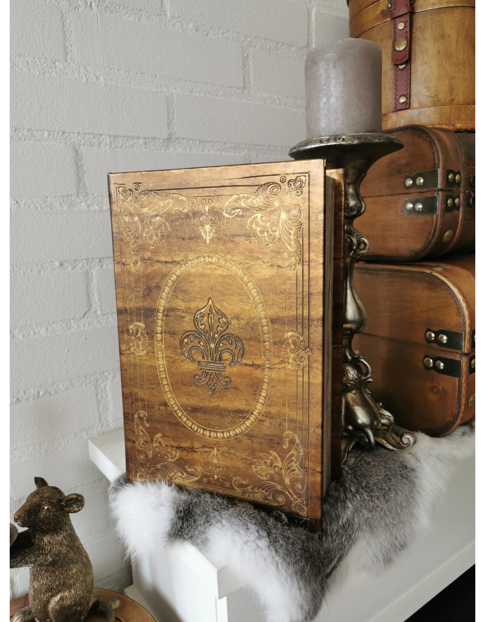 Trukado Giftware & Lifestyle - Storage box Book with French Lily Coat of Arms