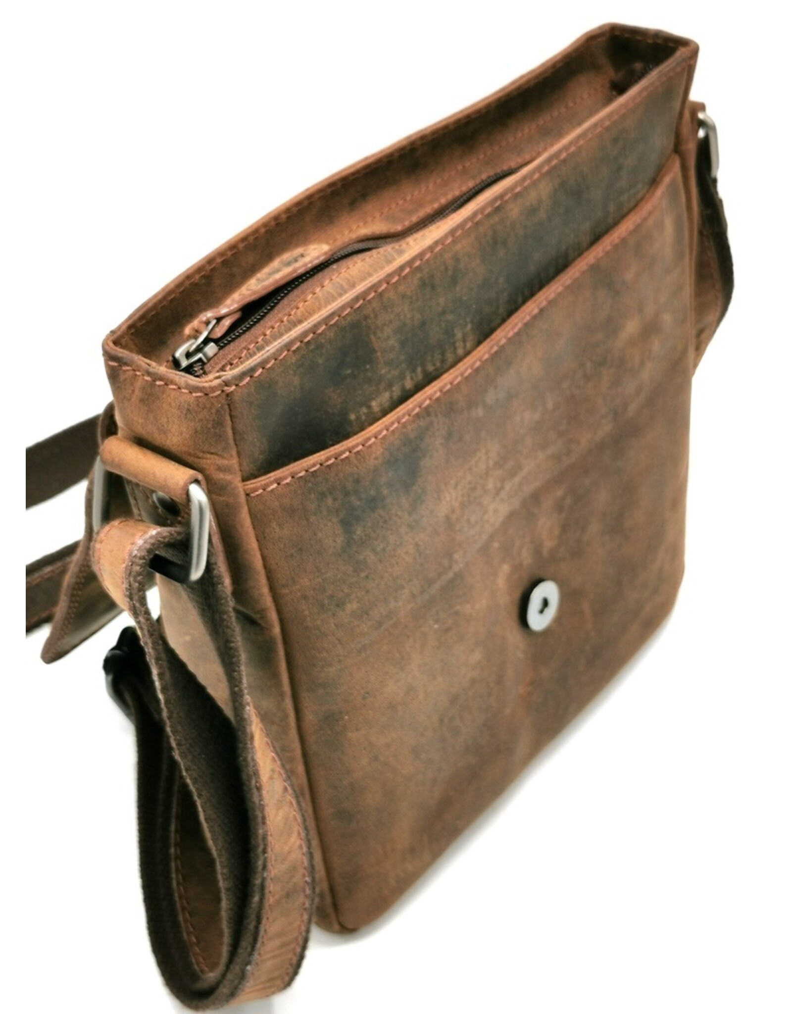 HillBurry Leather bags - Hillburry leather shoulder bag with buckle