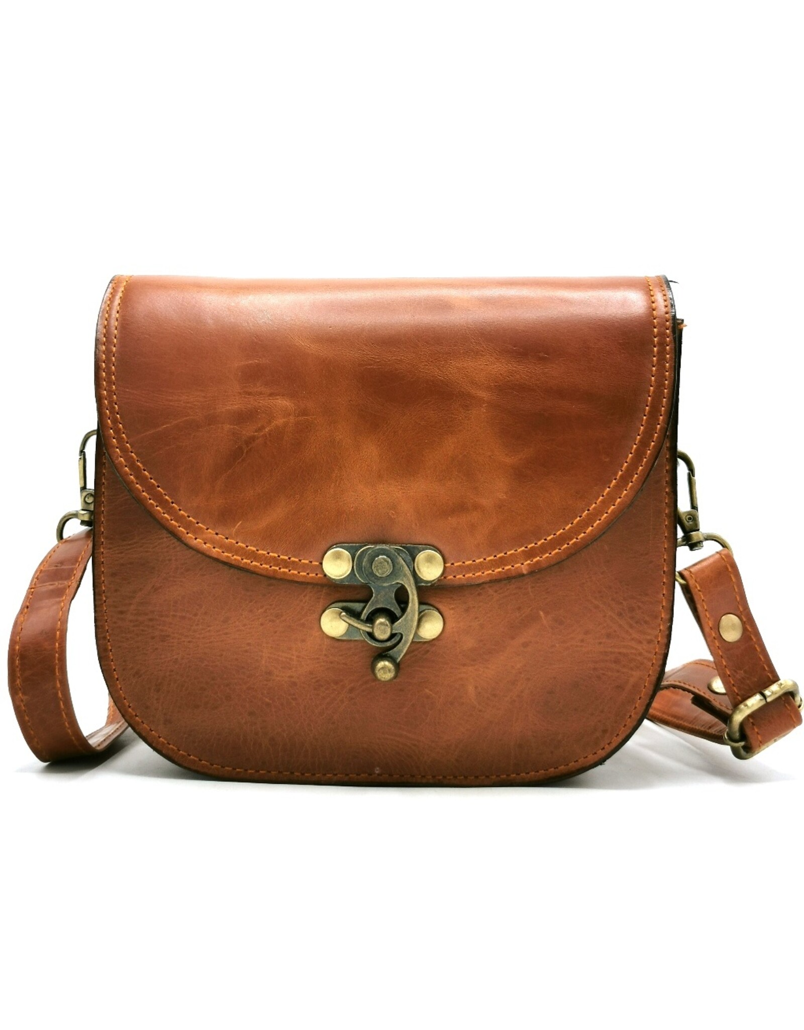 Trukado Leather bags - Leather Saddlebag with vintage hook