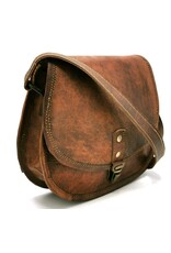 Trukado Leather Shoulder bags  Leather crossbody bags - Leather Saddle Bag with slide closure vintage leather