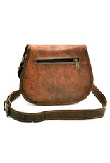 Trukado Leren Schoudertassen Leren crossbody tassen - Leren Zadeltas met schuifsluiting vintagelook