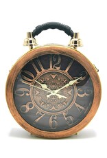 Trukado Fantasy tassen - Steampunk Klok  tas met echt werkende klok bruin