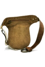 Trukado Leather Festival bags, waist bags and belt bags - Cowhide Hipbag with Shells and Vintage Hook Indian