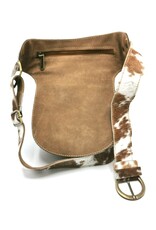 Trukado Leather Festival bags, waist bags and belt bags - Cowhide waist bag with Shells and hook