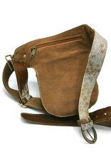 Trukado Leren Festivaltasjes, heuptassen en riemtassen -   Koeienhuid Heuptas met haakje Festivaltasje Ibiza Stijl