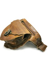 Trukado Small leather bags, cluches and more - Leather Hip Bag Vintage brown with copper colored hook