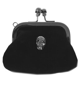 Killstar Killstar Vallina Coin Velvet Purse with Skull