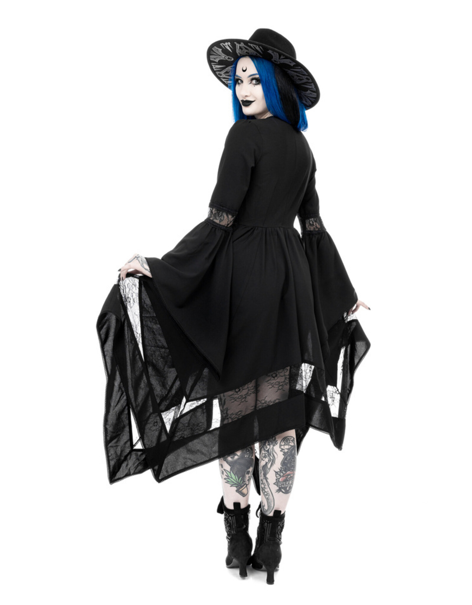 Restyle Gothic and Steampunk accessories - Gothic Chapel Hat   with wide brim Restyle