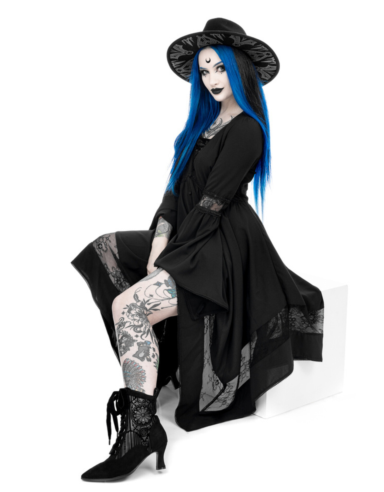 Restyle Gothic and Steampunk accessories - Gothic Chapel Hat   with wide brim Restyle