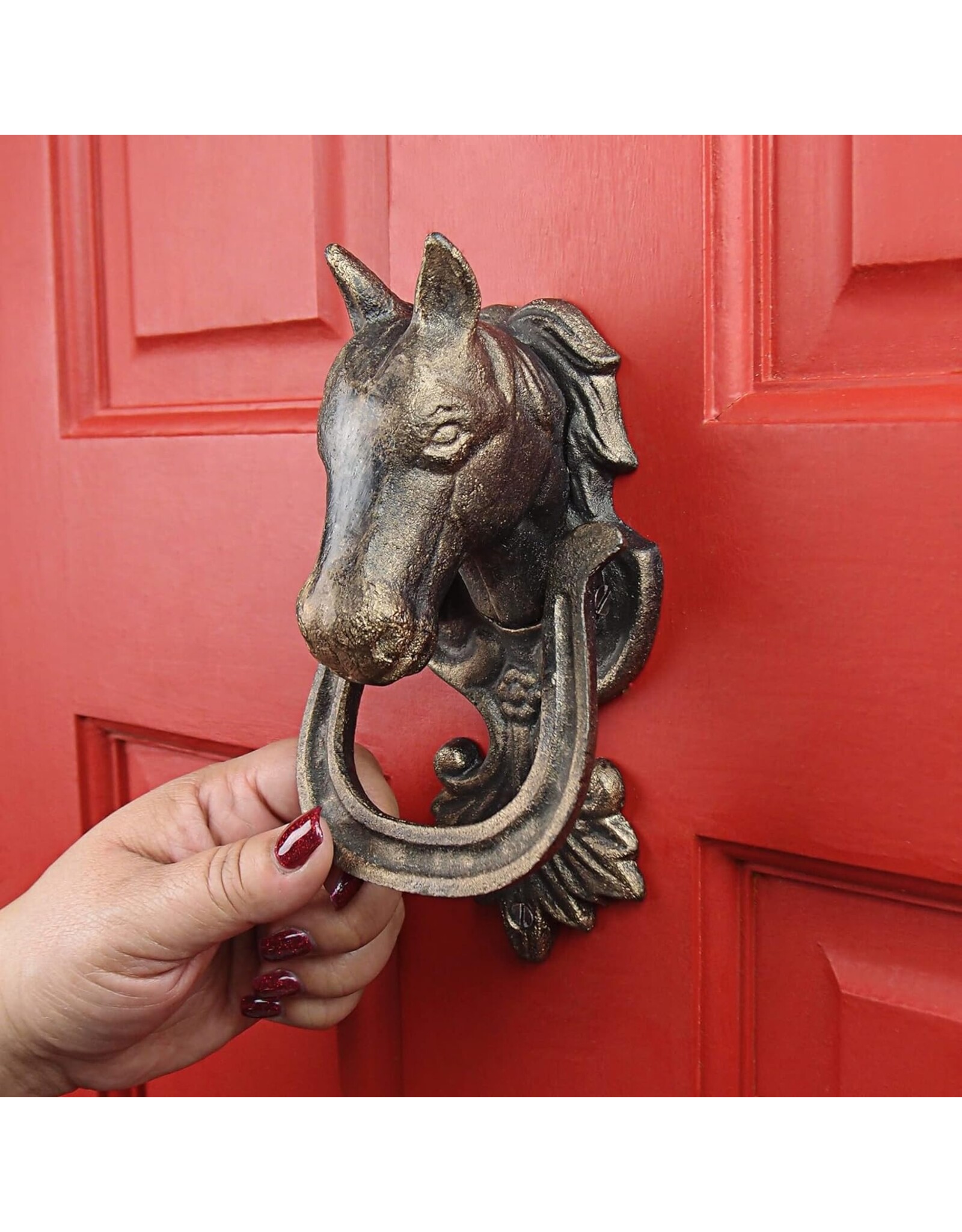 JB Giftware & Lifestyle -  Door Knocker Horse Head 17.5cm - Cast Iron