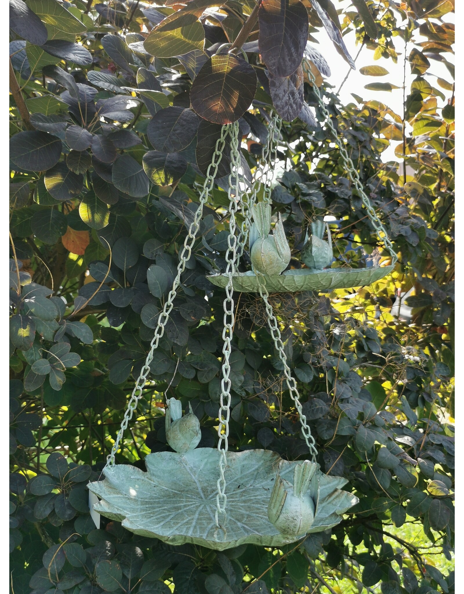 JB Miscellaneous - Vogelbad-Voederschaal - bladvormig, set van 2