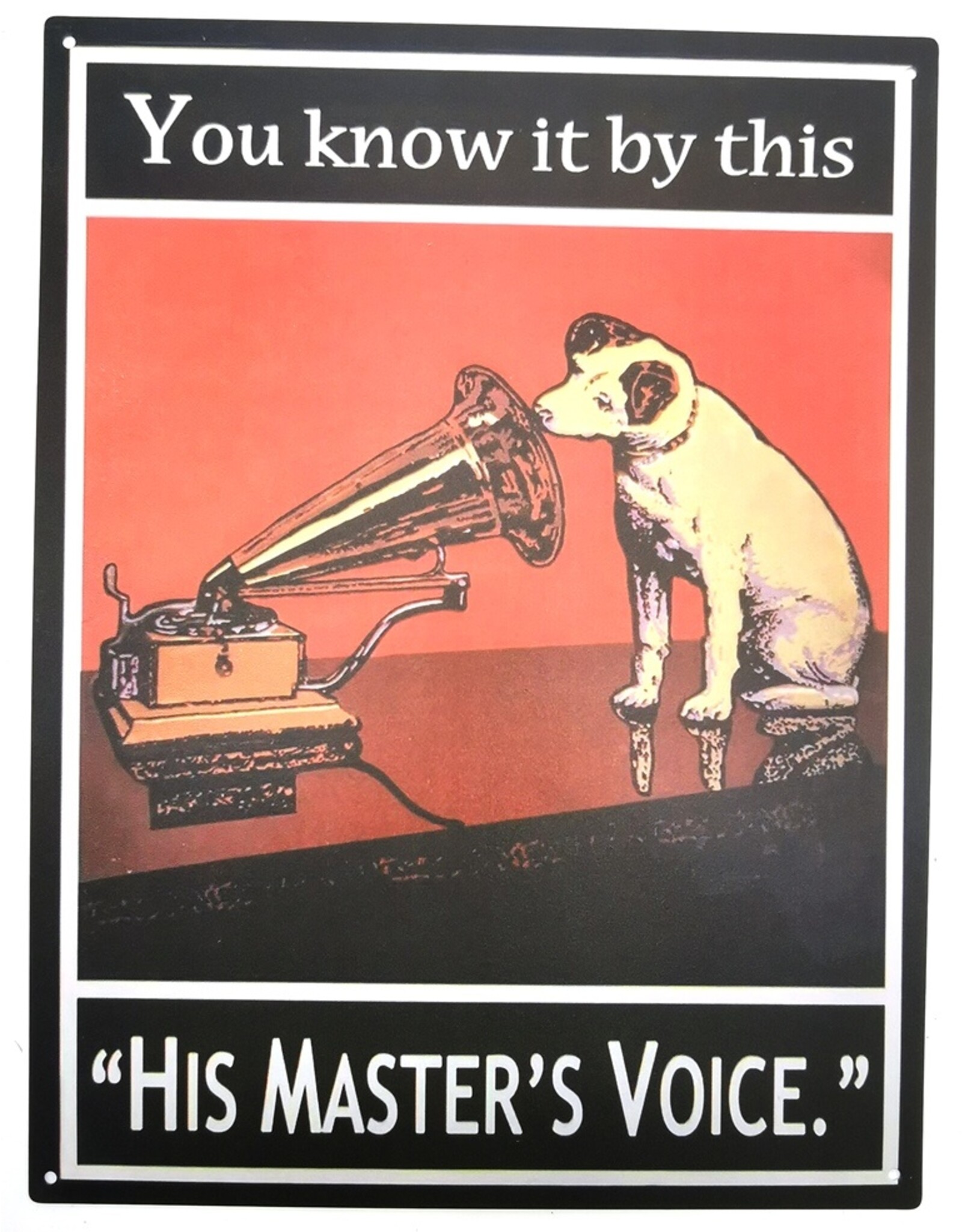 SH Miscellaneous - His Master's Voice Metal plaque Nipper