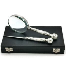 SH Vergrootglas & Briefopener set Victoriaanse Stijl zilverkleurig