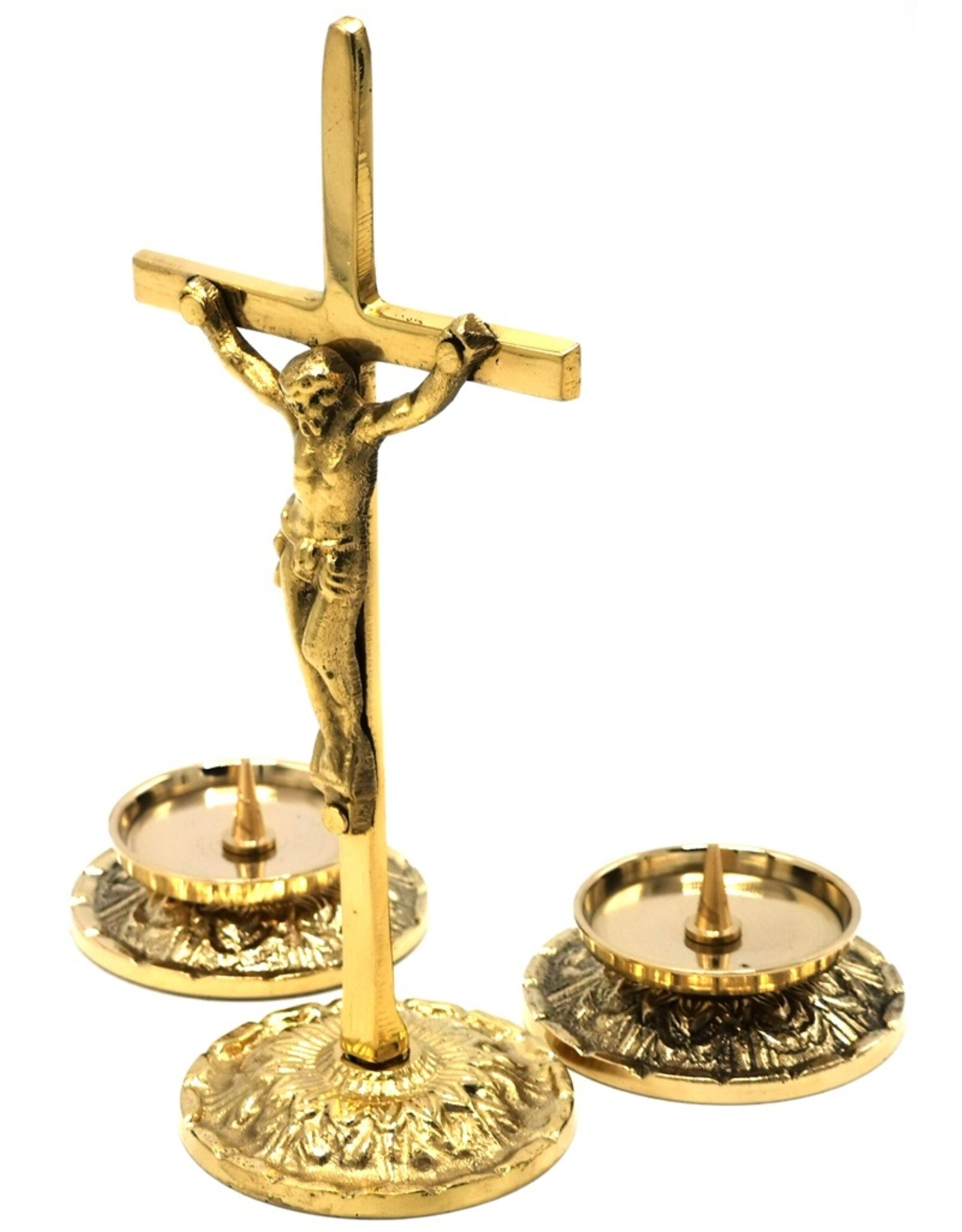 SH Giftware & Lifestyle - Jesus on the Cross Mini Crucifix set brass