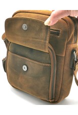 HillBurry Leren tassen - Hillburry  Crossbodytas met halfrond voorvak