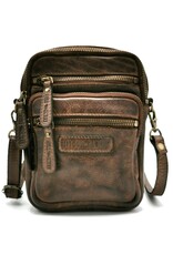 HillBurry Leather bags - Hillburry Shoulderbag-belt bag with zip compartments Brown