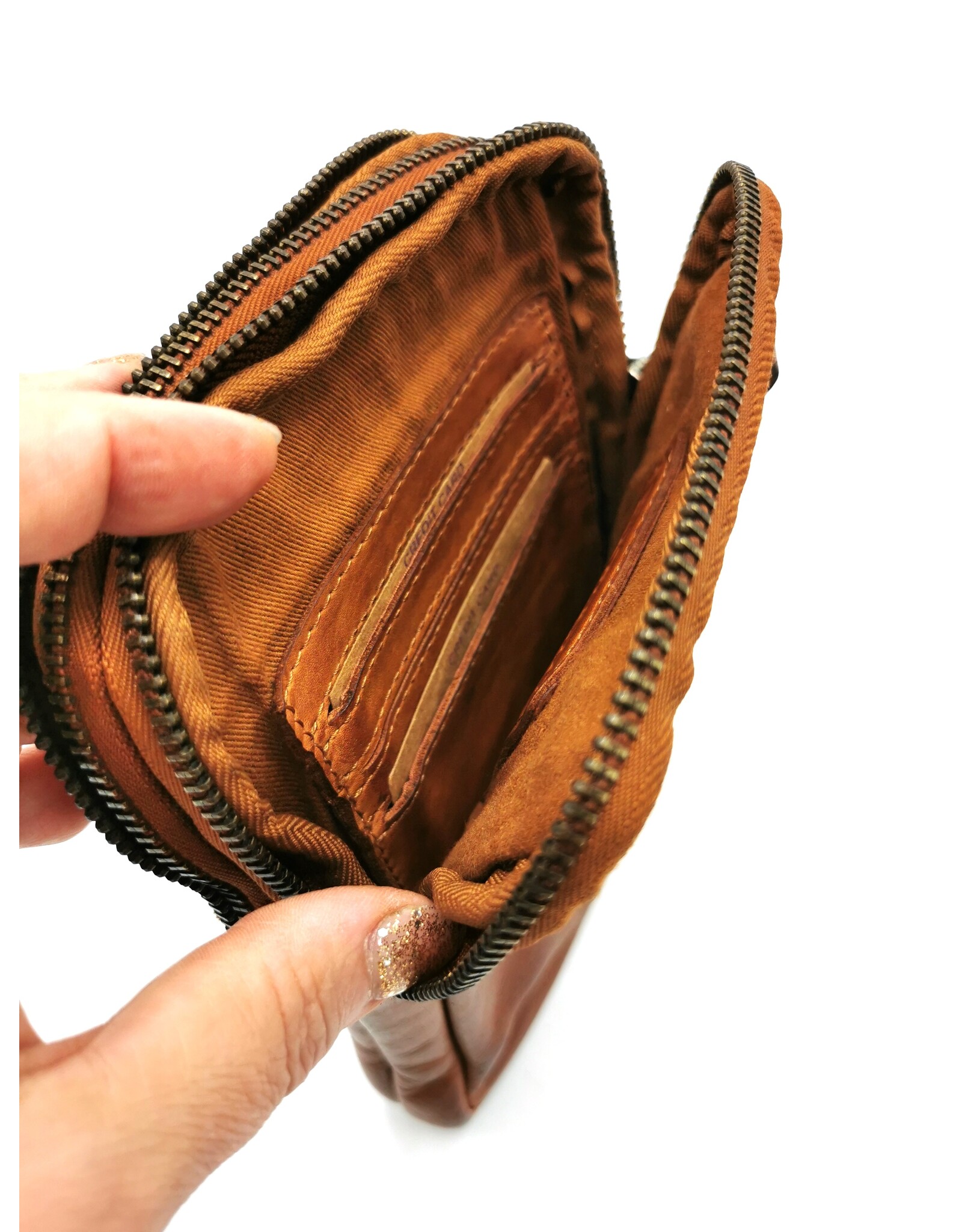 HillBurry Leather bags - Hillburry Shoulder bag-Belt bag-Phone bag-cognac