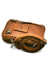 HillBurry Leather bags - Hillburry Shoulder bag-Belt bag-Phone bag-cognac