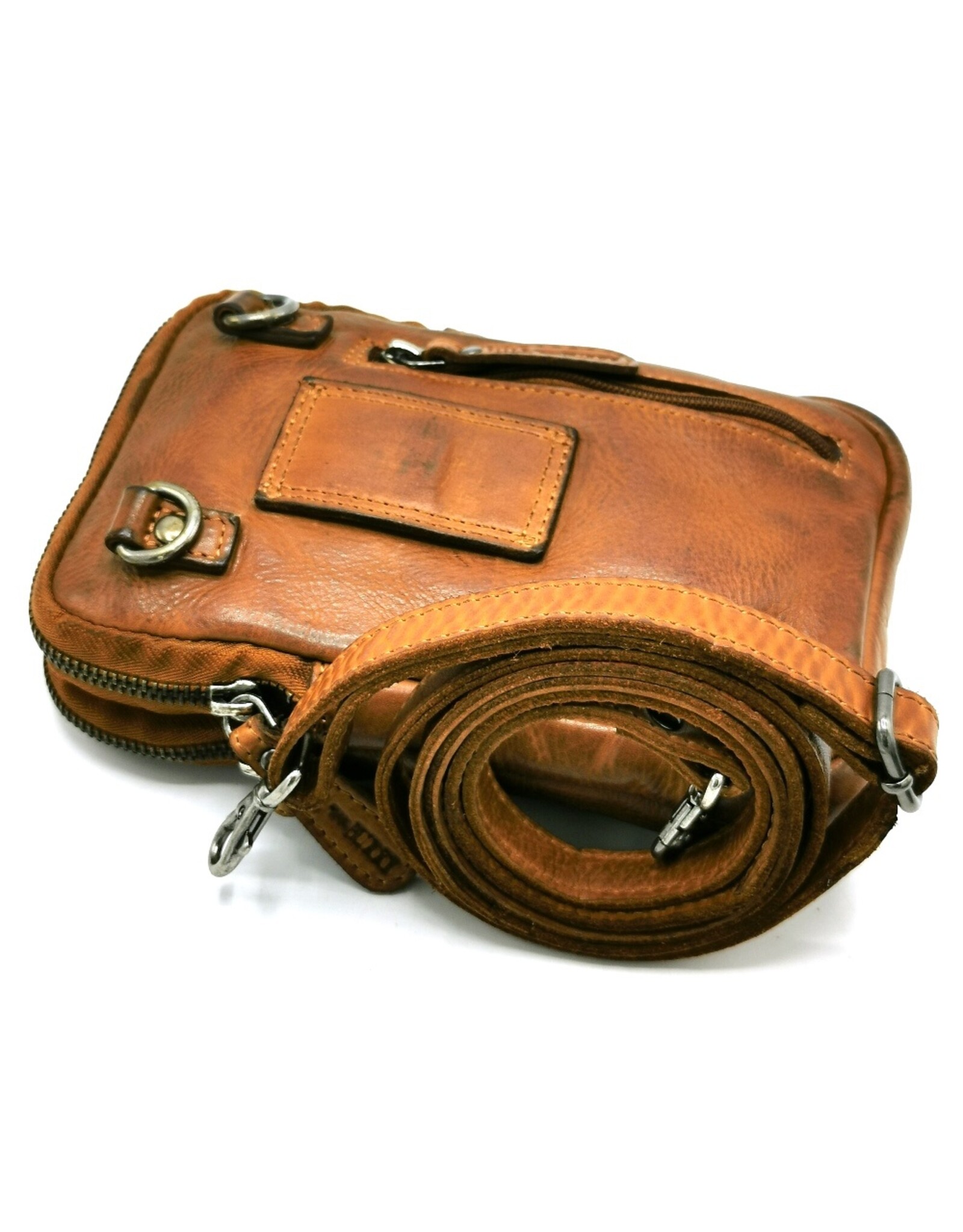 HillBurry Leather bags - Hillburry Shoulder bag-Belt bag-Phone bag-cognac