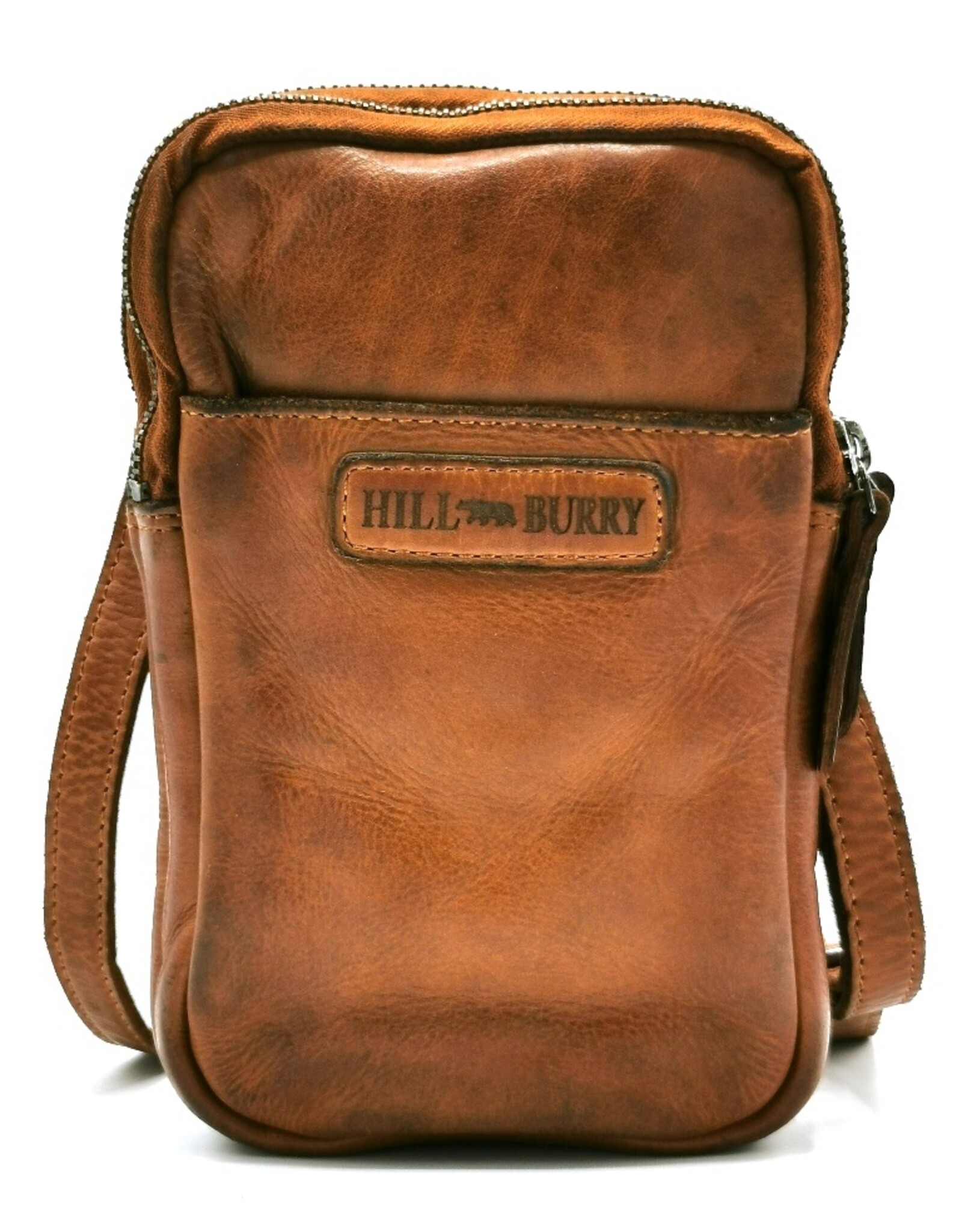 HillBurry Leather bags - Hillburry Shoulder bag-Belt bag-Phone bag-cognac