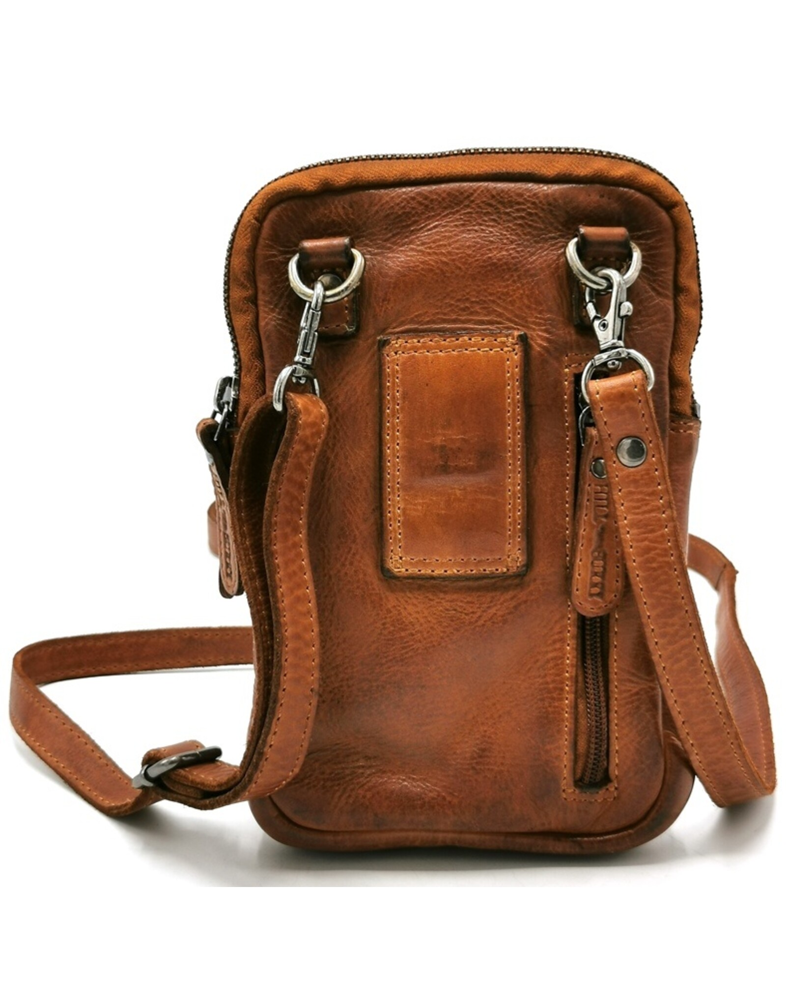HillBurry Leather bags - Hillburry Shoulder bag-Belt bag-Phone bag-cognac