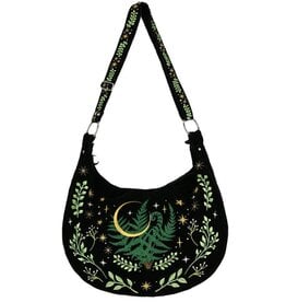 Restyle Herbal Hobo Bag with Fern Embroidery