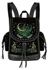 Restyle Fantasy bags and wallets - Herbal Backpack with Fern and Crescent Embroidery