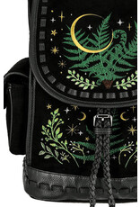 Restyle Fantasy bags and wallets - Herbal Backpack with Fern and Crescent Embroidery