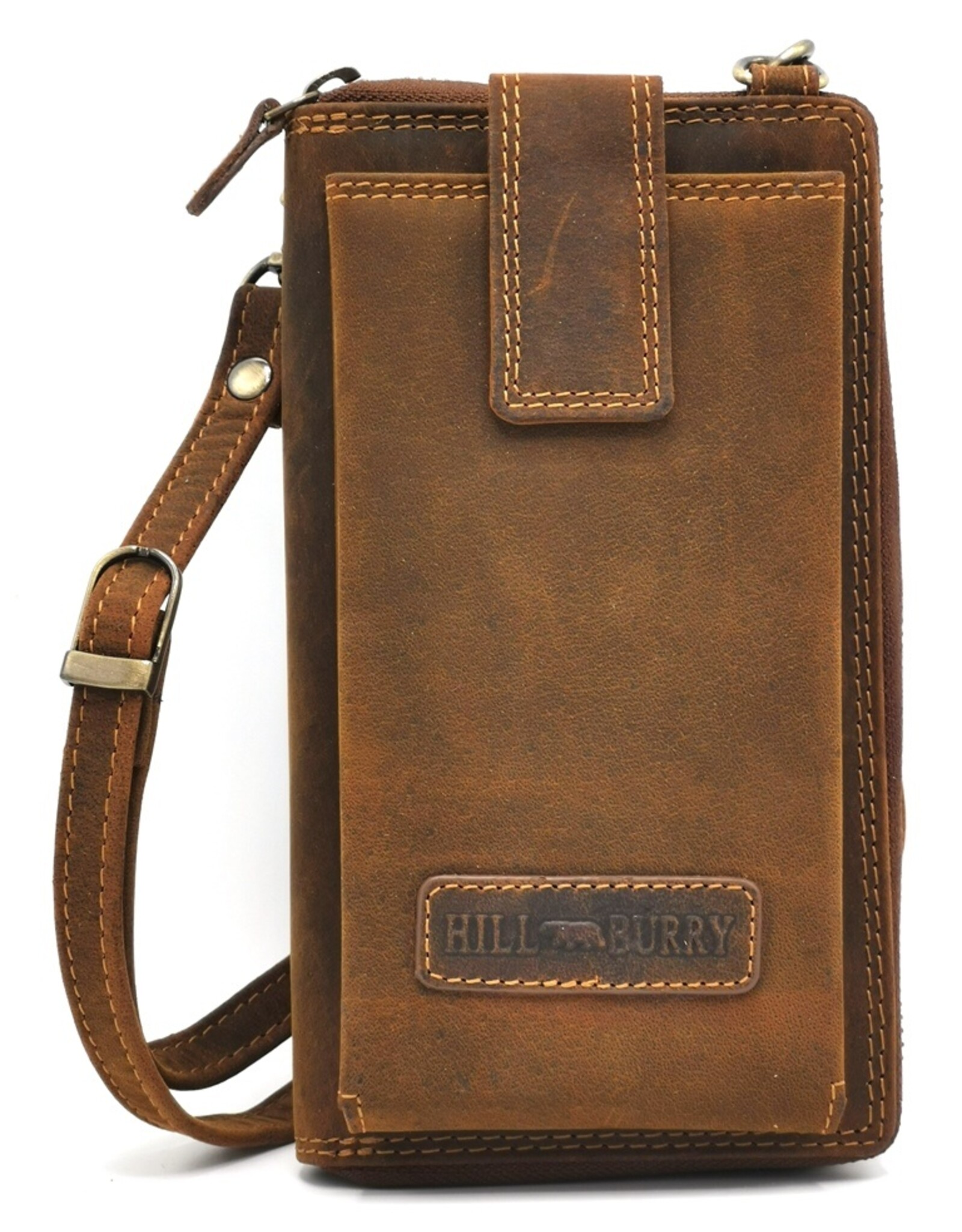 HillBurry Leather Festival bags, waist bags and belt bags - HillBurry Phone Bag-Wallet Buffalo Leather