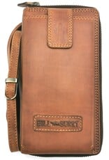 HillBurry Leather Festival bags, waist bags and belt bags - HillBurry Phone Bag Wallet with Double Zipper