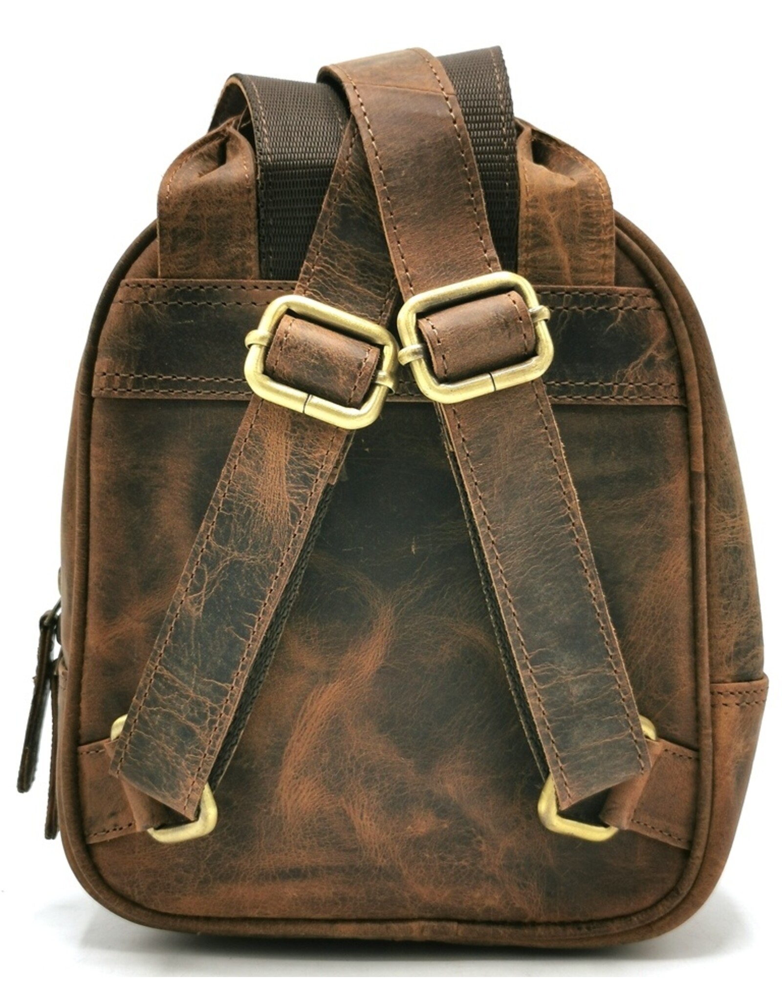 Leather Fox Leather backpacks  and leather shoppers -Leather Mini Backpack Leather Fox Vintage leather