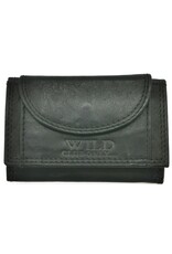 Wild Club Only Leather Wallets - Leather Mini Wallet Black