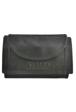 Wild Club Only Leather Wallets - Leather Mini Wallet Black