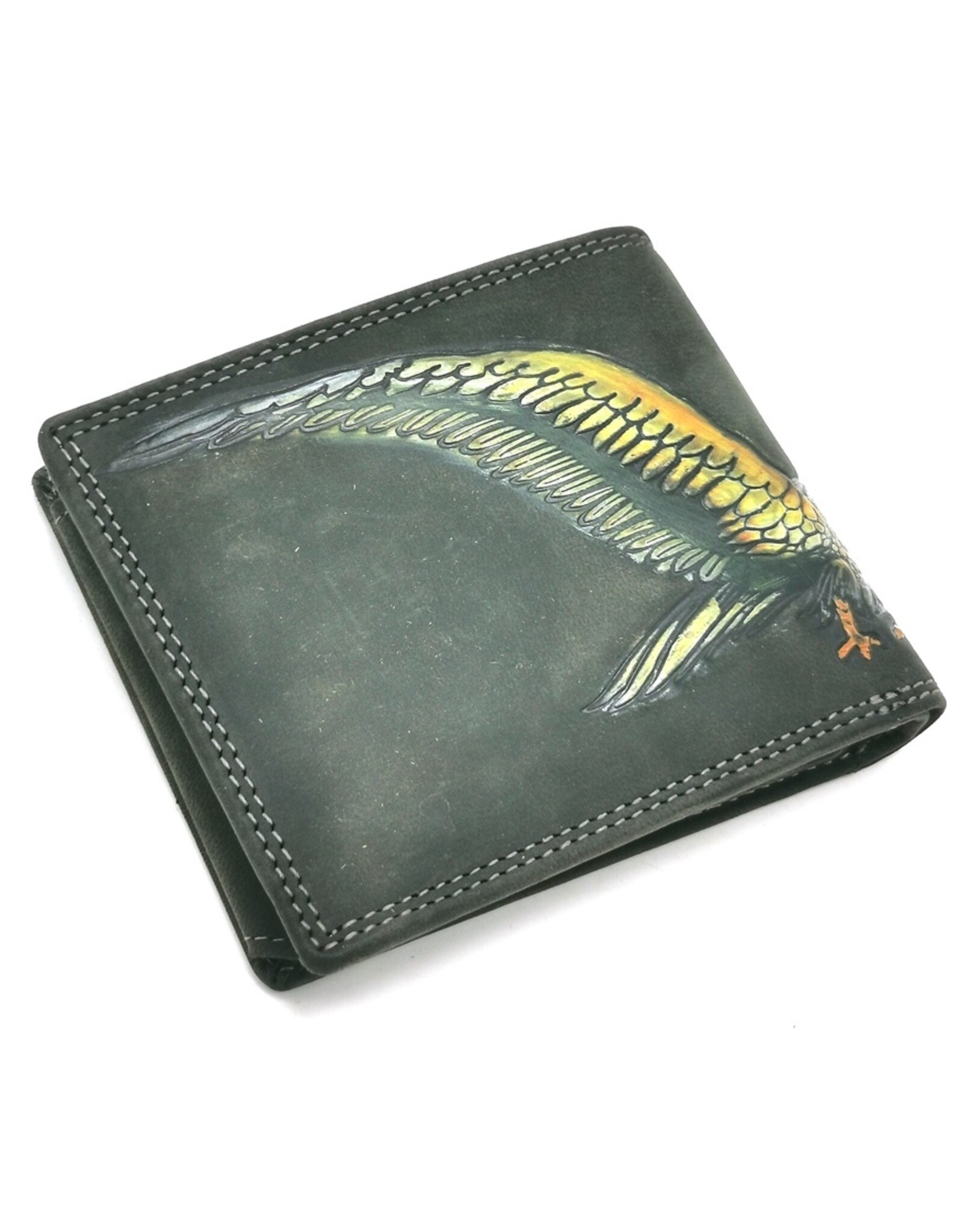 Wild Club Only Leather Wallets - Leather Wallet with Eagle Wings black