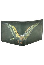 Wild Club Only Leather Wallets - Leather Wallet with Eagle Wings black