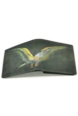 Wild Club Only Leather Wallets - Leather Wallet with Eagle Wings black