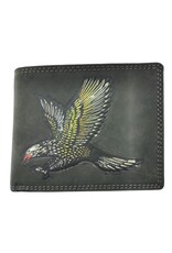 Trukado Leather Wallets - Leather Wallet with Eagle hand painted