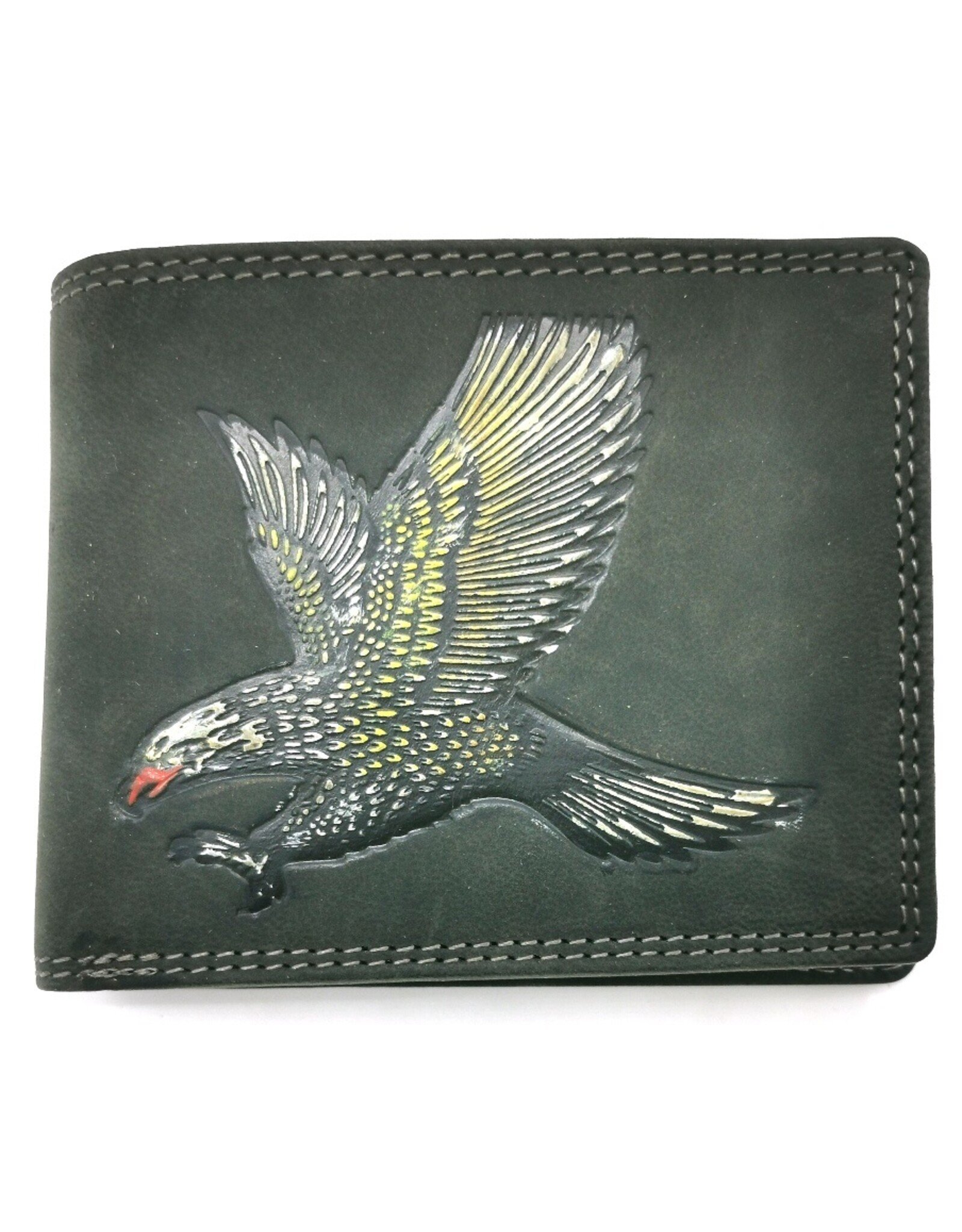 Trukado Leather Wallets - Leather Wallet with Eagle hand painted