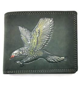 Trukado Leather Wallet with Eagle hand painted