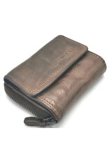 HillBurry Leather Wallets - Hillburry Mini Wallet Washed Leather Brown