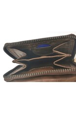 HillBurry Leather Wallets - Hillburry Mini Wallet Washed Leather Brown