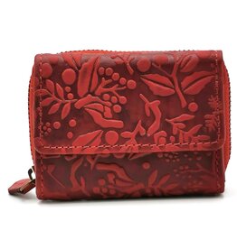 HillBurry Hillburry Mini wallet with embossed flowers