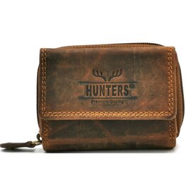 Hunters Hunters Leren Miniportemonnee bruin (TAN)