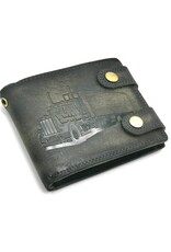 Leather Fox Leather Wallets - Leather Wallet with Truck black