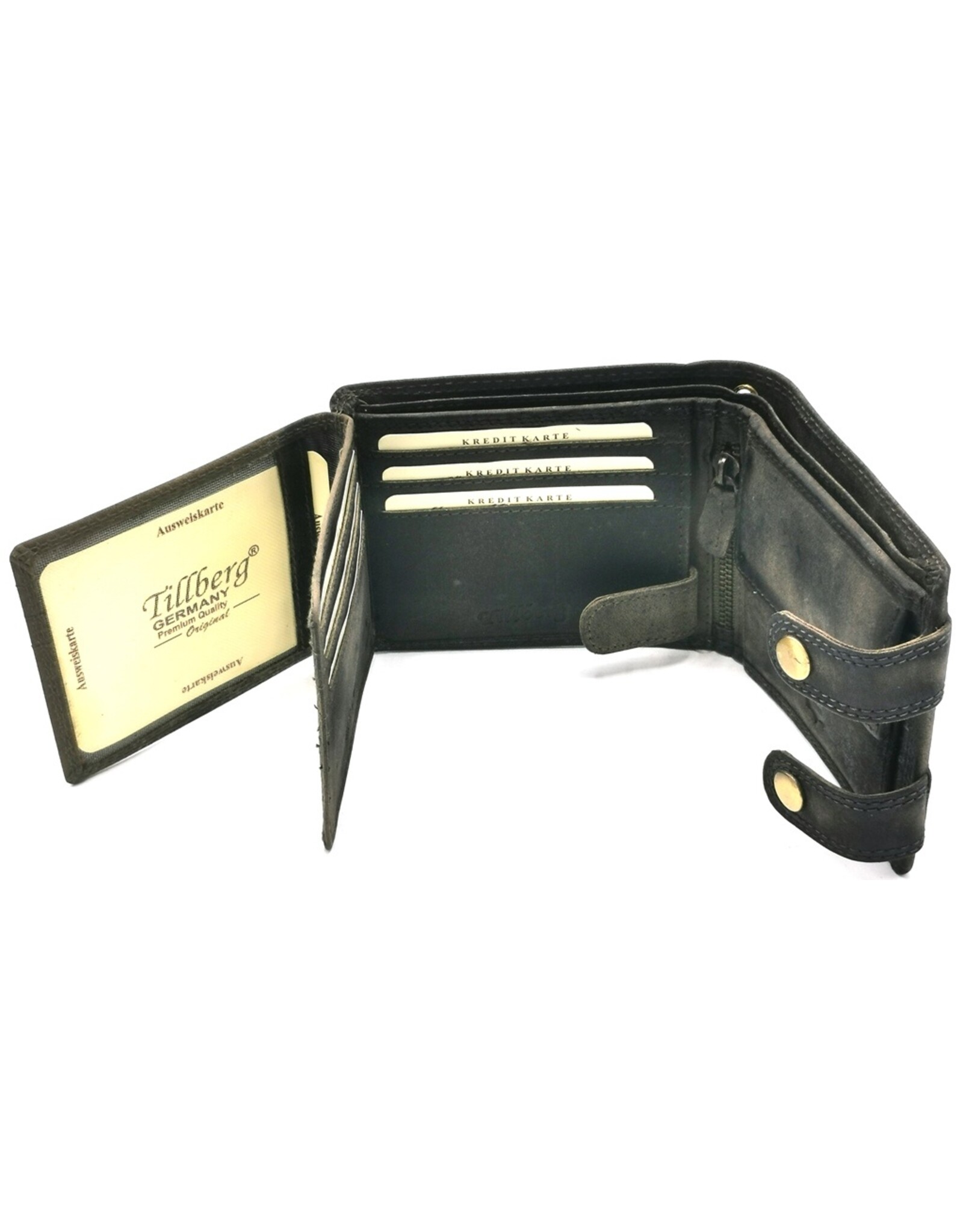 Leather Fox Leather Wallets - Leather Wallet with Truck black