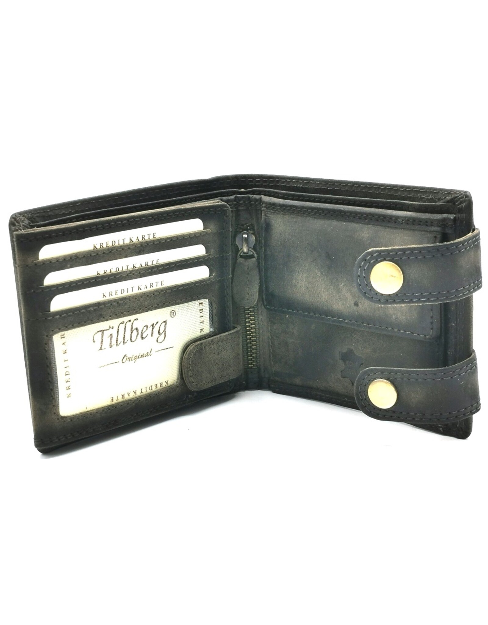 Leather Fox Leather Wallets - Leather Wallet with Truck black