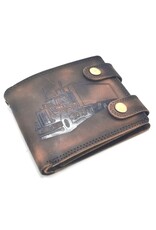 Tillberg Leather Wallets - Leather Wallet with Truck brown