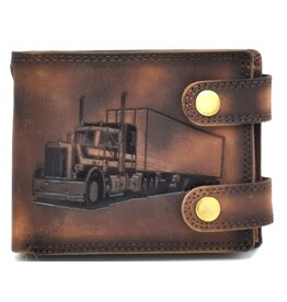 Tillberg Leather Wallet with Truck brown