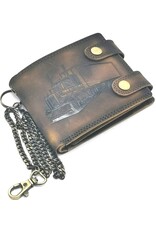 Tillberg Leather Wallets - Leather Wallet with Truck brown