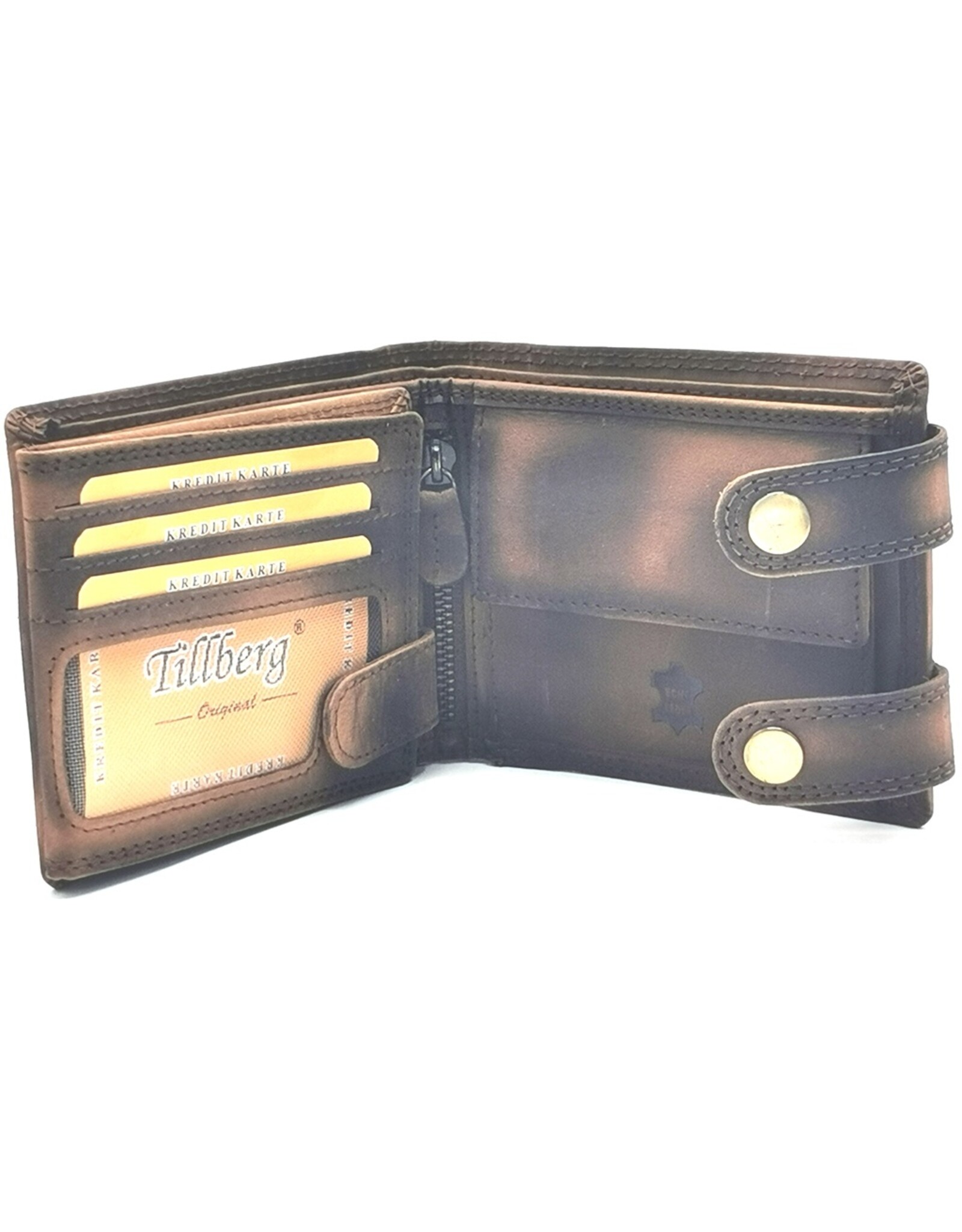 Tillberg Leather Wallets - Leather Wallet with Truck brown